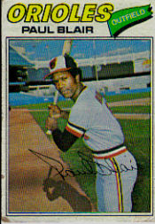 1977 Topps Baseball Cards      313     Paul Blair